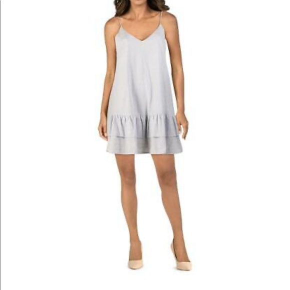 Gianni Bono blue eyelet ruffle drop waist mini dress, size small, - Picture 1 of 6